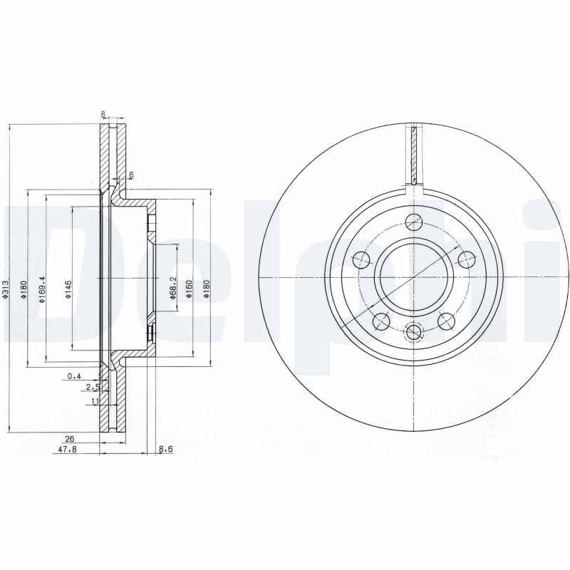 Disc frana DELPHI BG3719