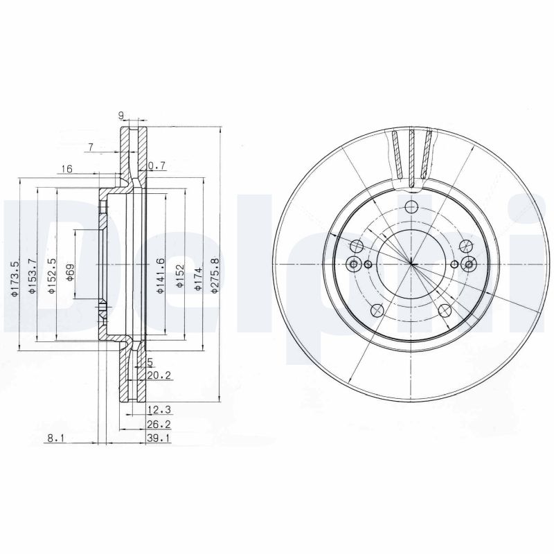 Disc frana DELPHI BG3721