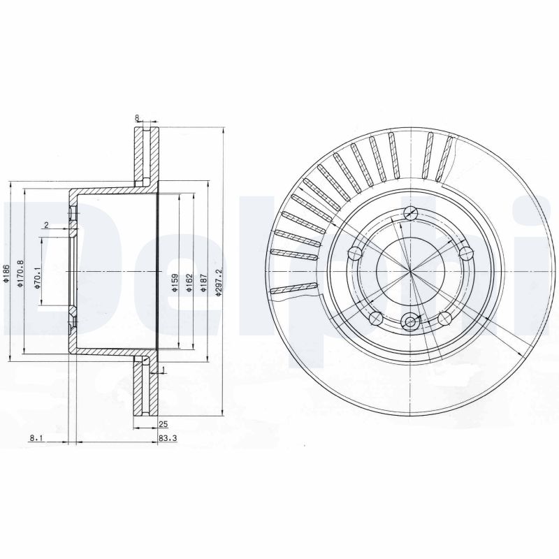 Disc frana DELPHI BG3737
