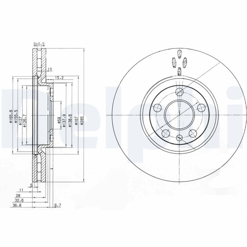 Disc frana DELPHI BG3740