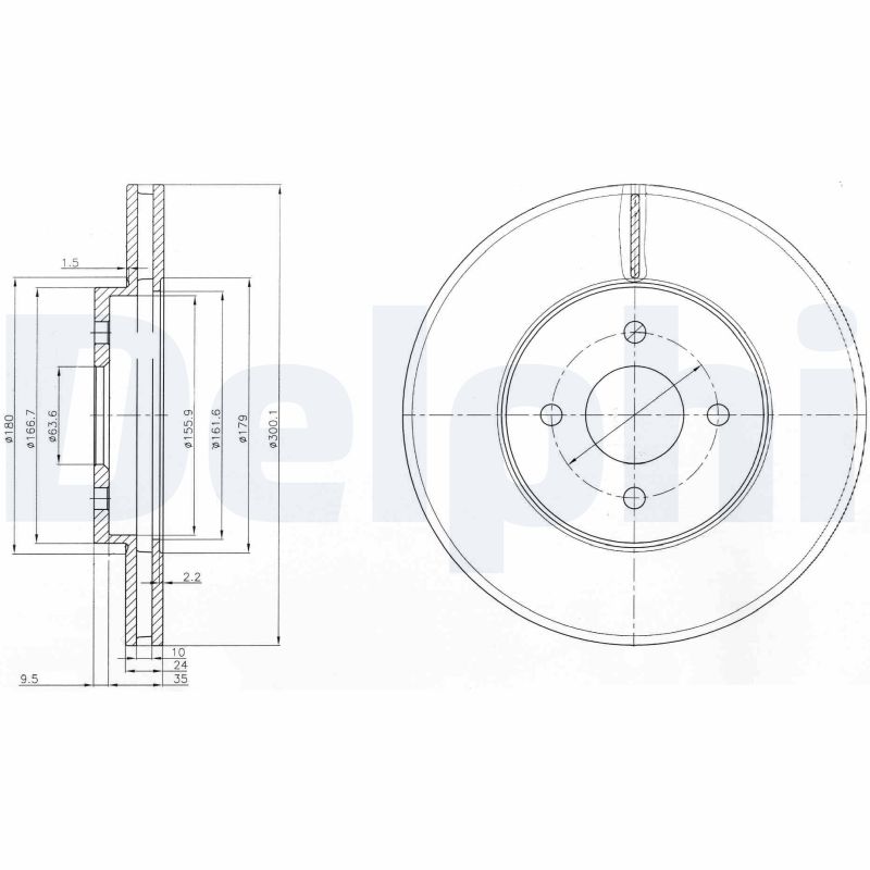 Disc frana DELPHI BG3742