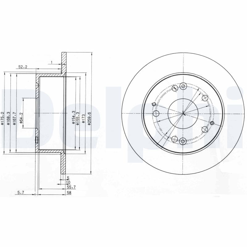 Disc frana DELPHI BG3745