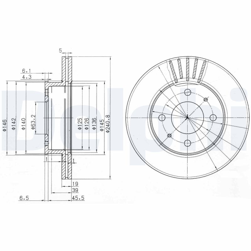 Disc frana DELPHI BG3749