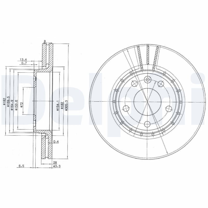 Disc frana DELPHI BG3768