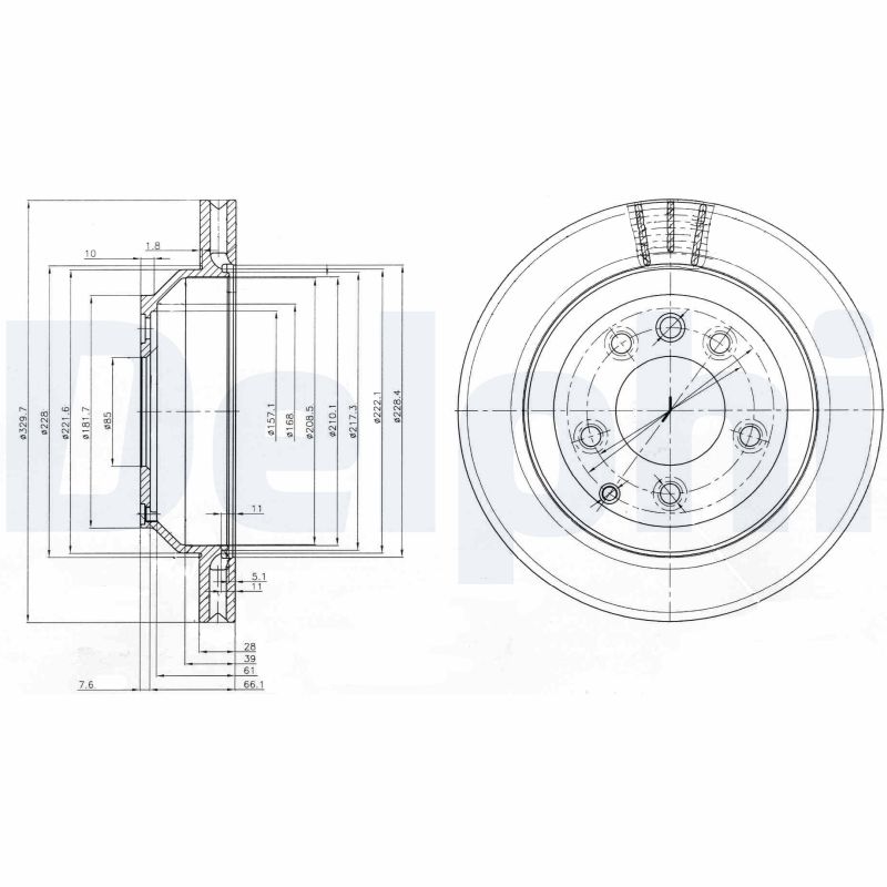 Disc frana DELPHI BG3775C