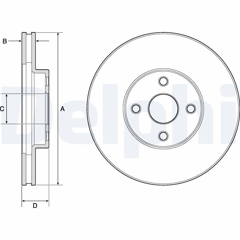 Disc frana DELPHI BG3780