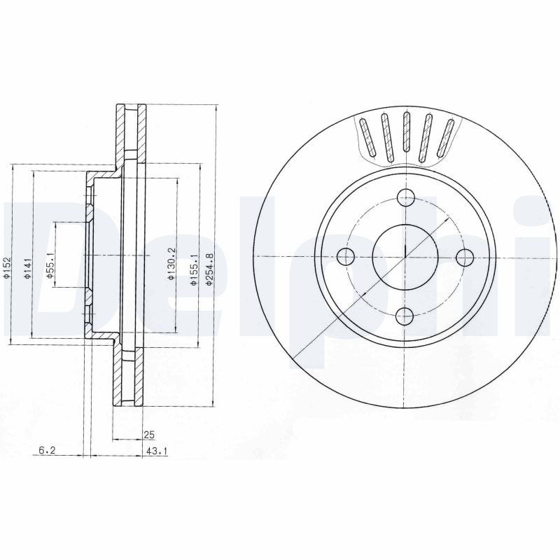 Disc frana DELPHI BG3781