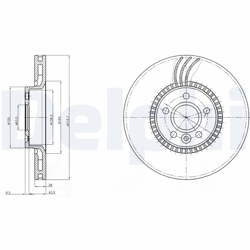 Disc frana DELPHI BG3784