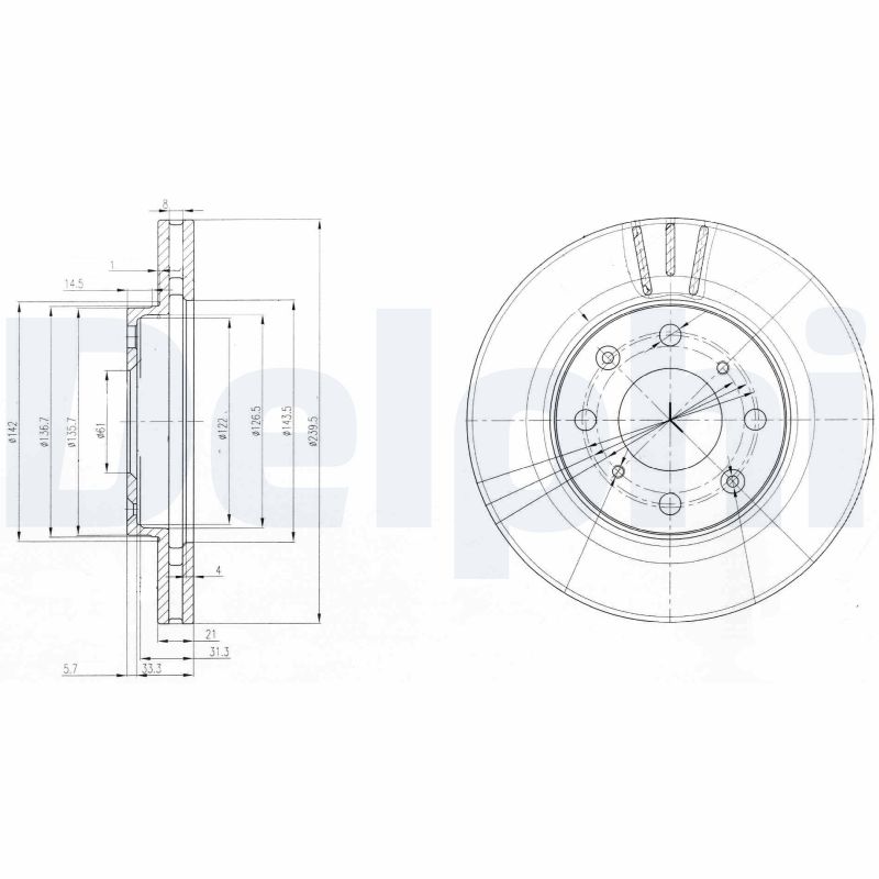 Disc frana DELPHI BG3794