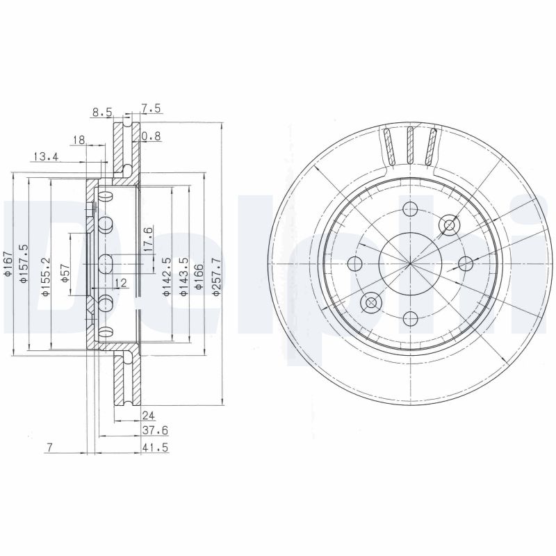 Disc frana DELPHI BG3803