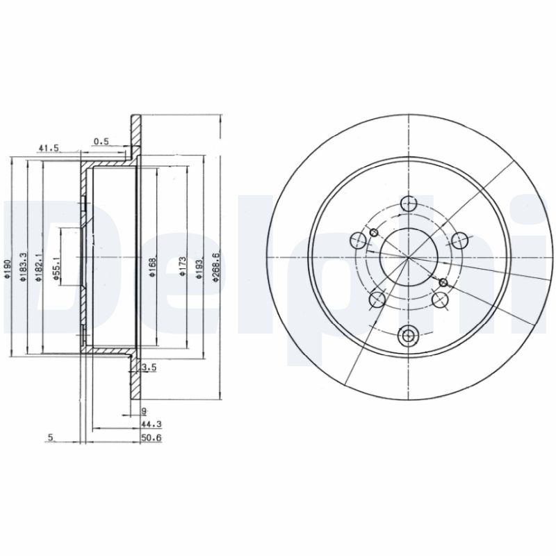 Disc frana DELPHI BG3822