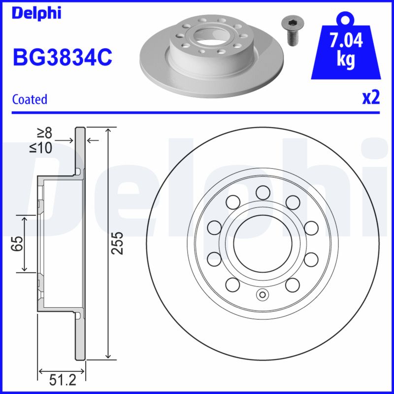 Disc frana DELPHI BG3834C