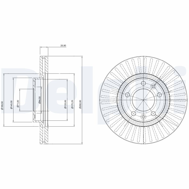 Disc frana DELPHI BG3835C