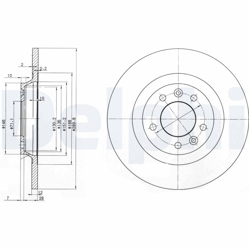 Disc frana DELPHI BG3836
