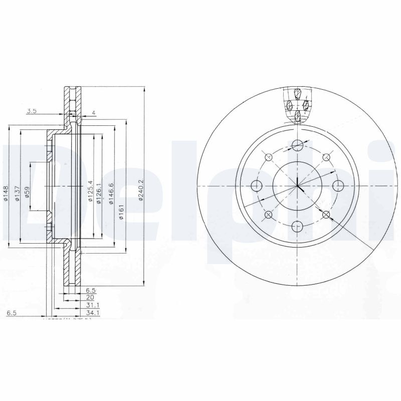 Disc frana DELPHI BG3839