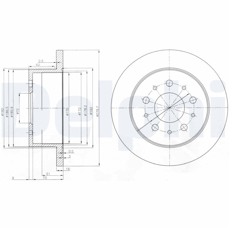 Disc frana DELPHI BG3853