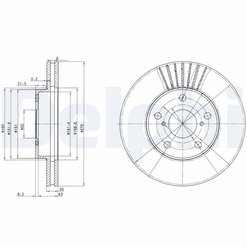 Disc frana DELPHI BG3856