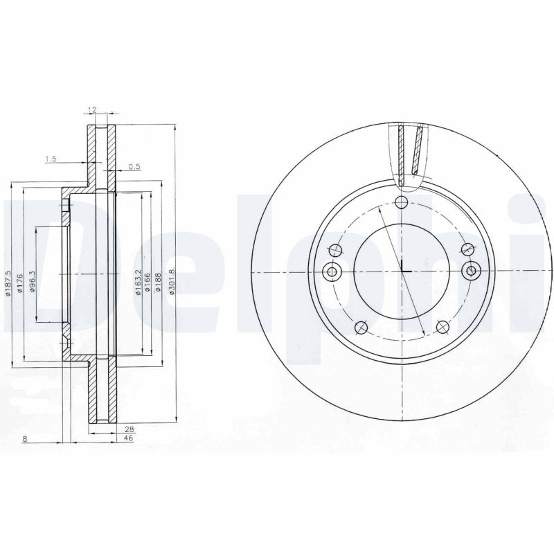 Disc frana DELPHI BG3858