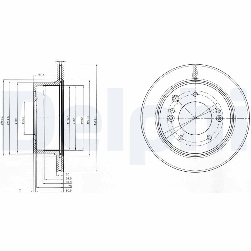 Disc frana DELPHI BG3859