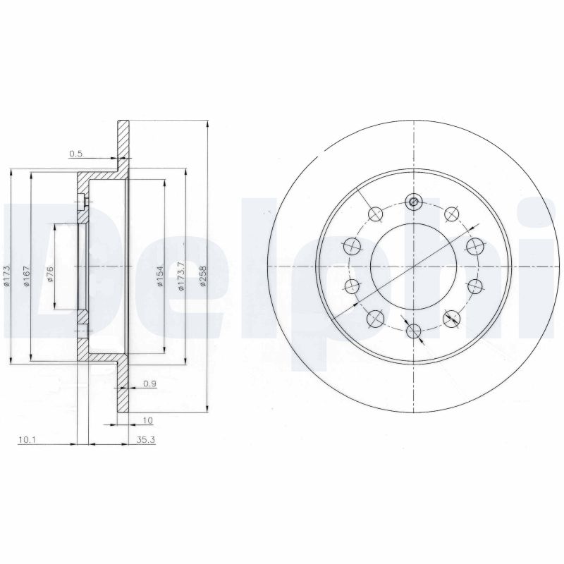 Disc frana DELPHI BG3862