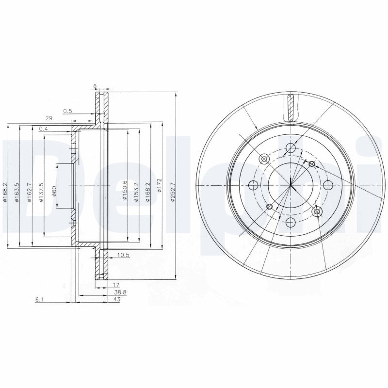 Disc frana DELPHI BG3884