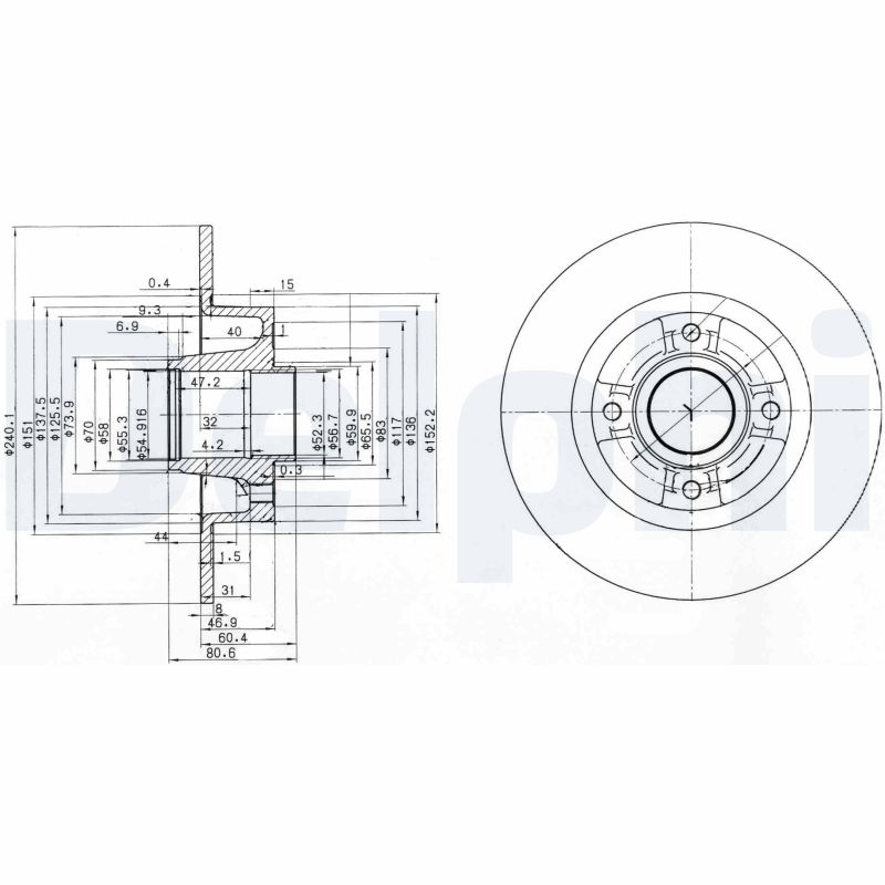 Disc frana DELPHI BG3888