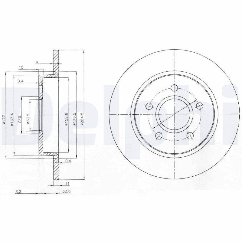 Disc frana DELPHI BG3896