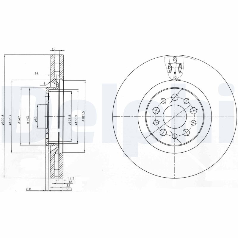 Disc frana DELPHI BG3898