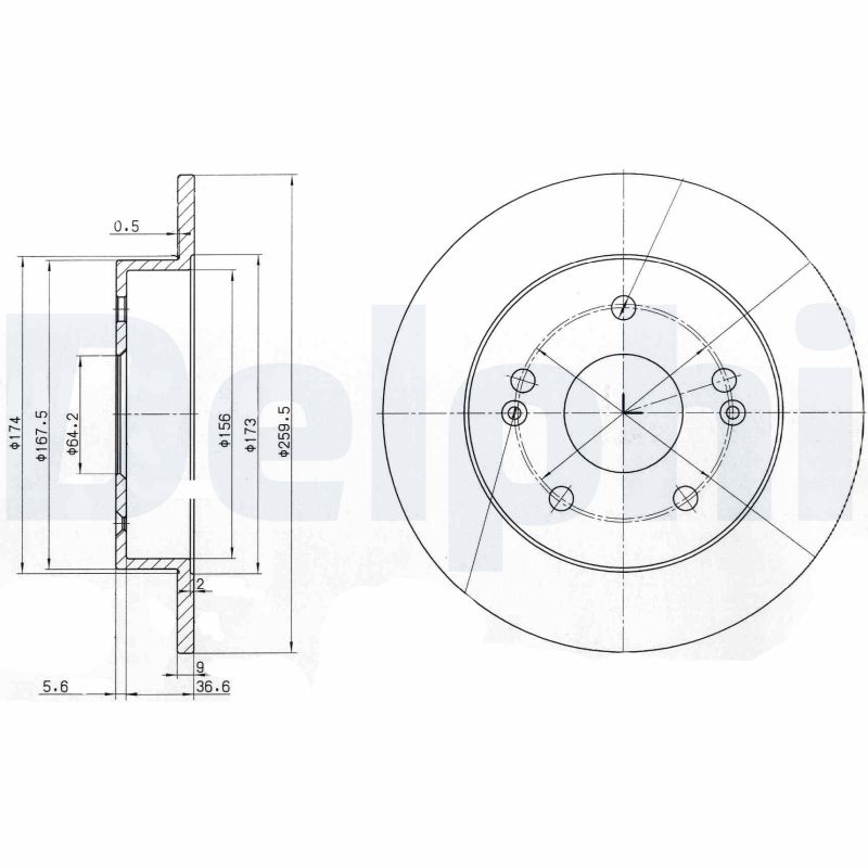 Disc frana DELPHI BG3906