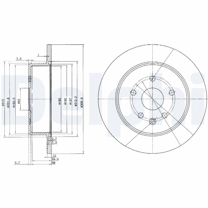 Disc frana DELPHI BG3907