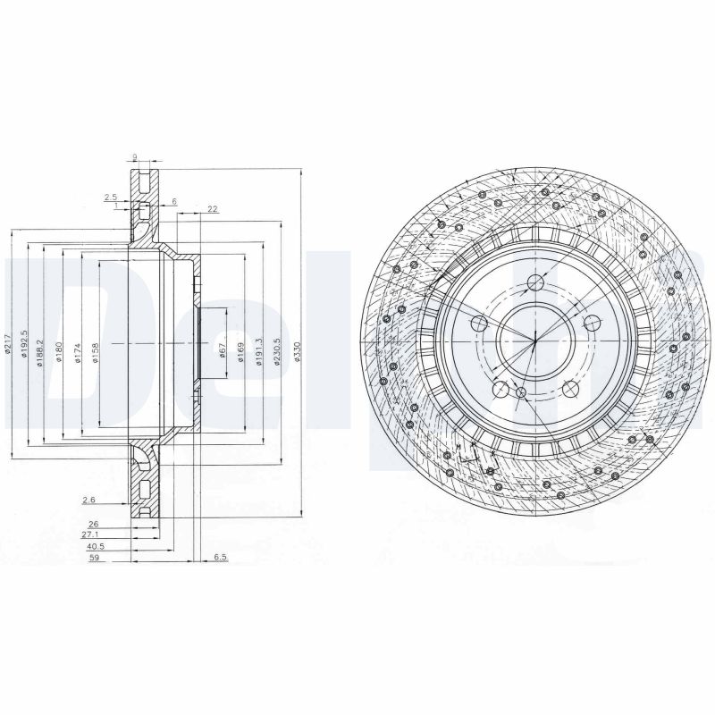 Disc frana DELPHI BG3917