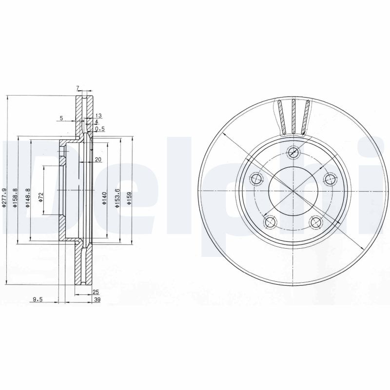 Disc frana DELPHI BG3927