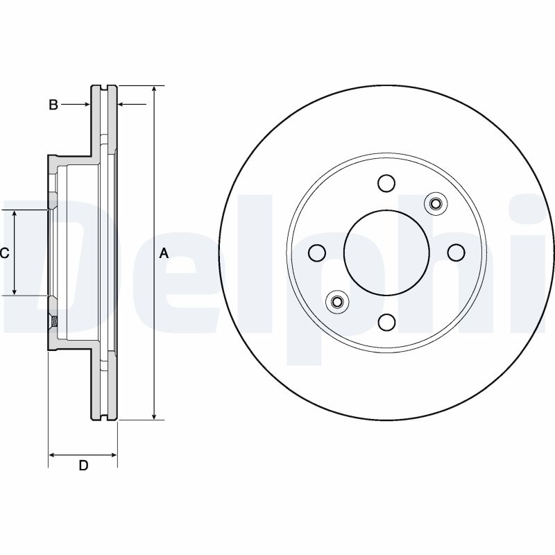 Disc frana DELPHI BG3935C