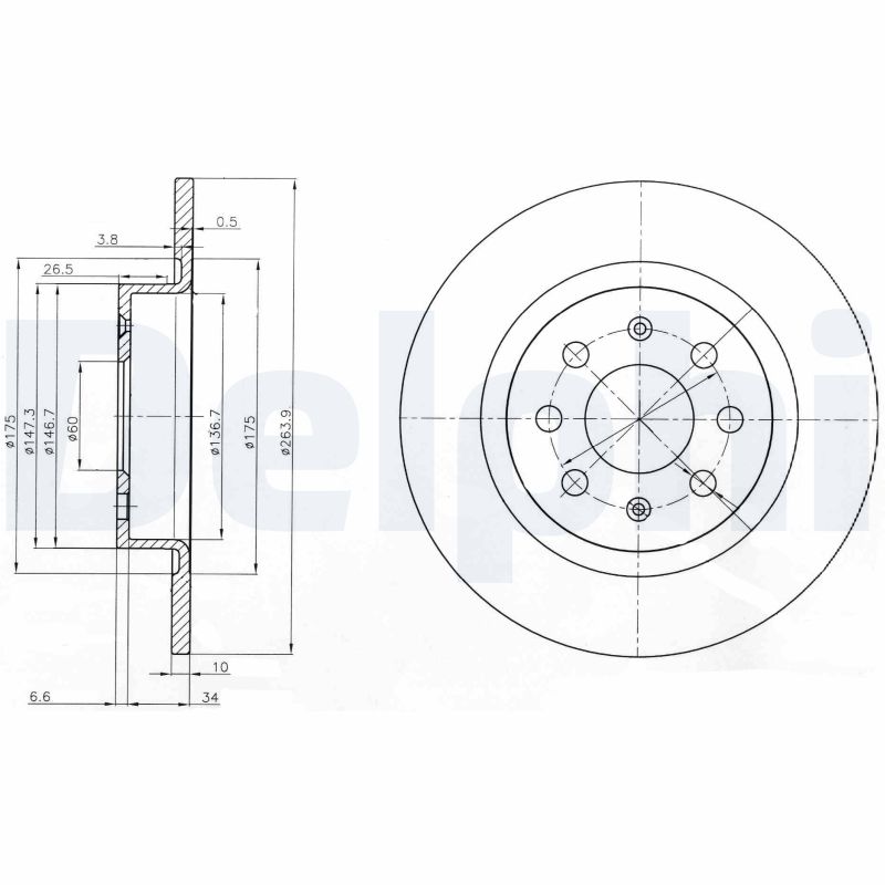 Disc frana DELPHI BG3945