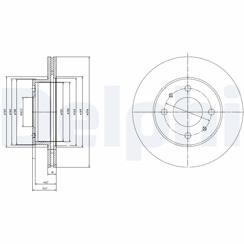 Disc frana DELPHI BG3946