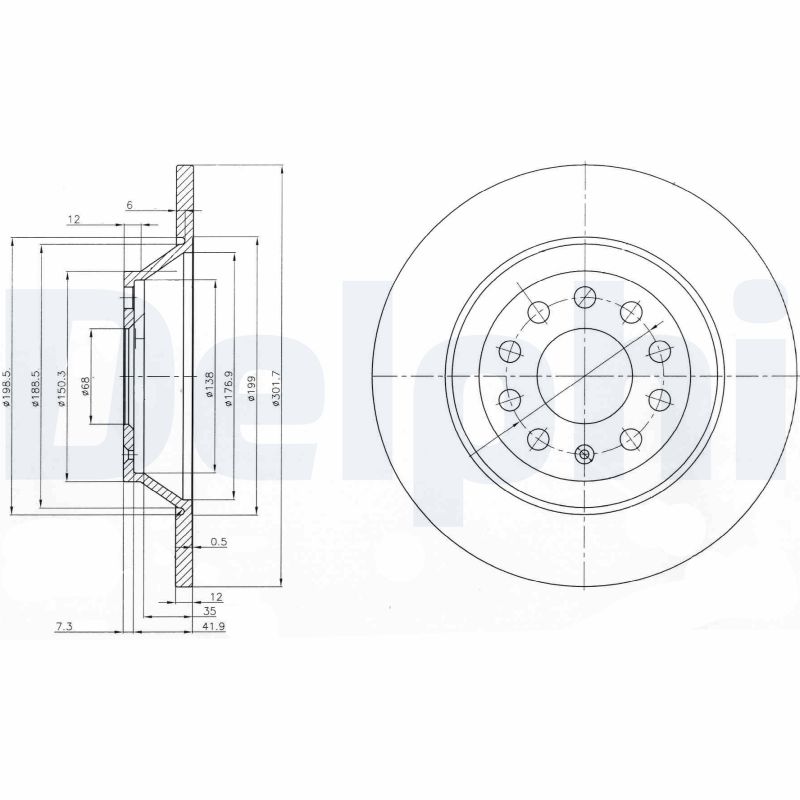 Disc frana DELPHI BG3956C