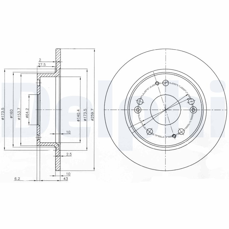 Disc frana DELPHI BG3964