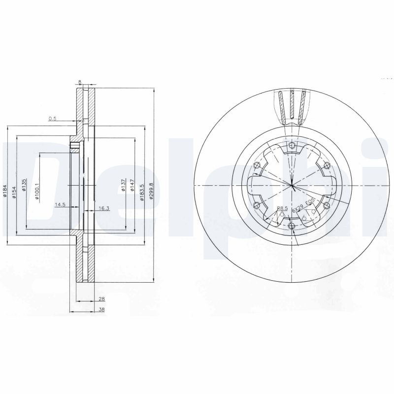 Disc frana DELPHI BG3972