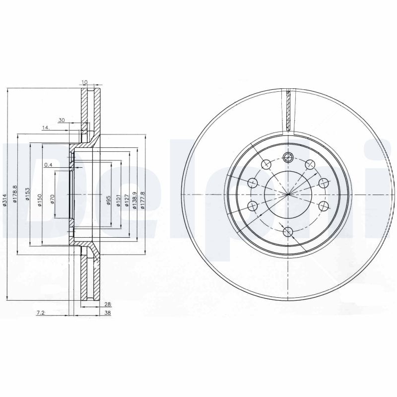 Disc frana DELPHI BG3973