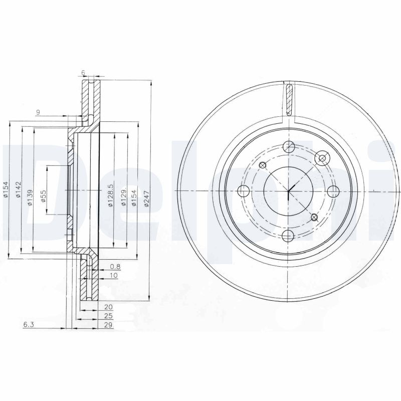 Disc frana DELPHI BG3976