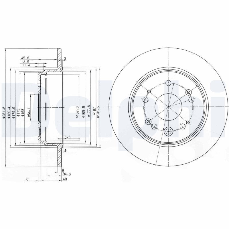 Disc frana DELPHI BG3979