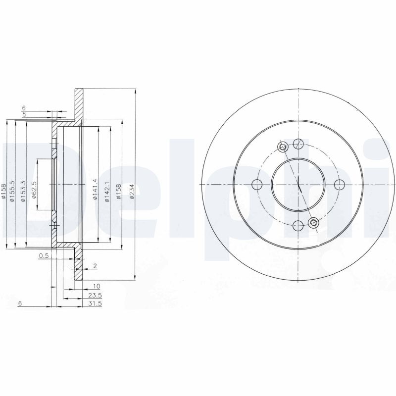 Disc frana DELPHI BG3981C