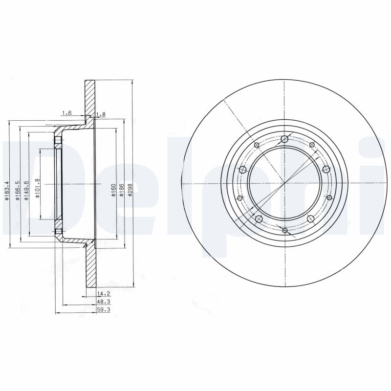 Disc frana DELPHI BG3982C