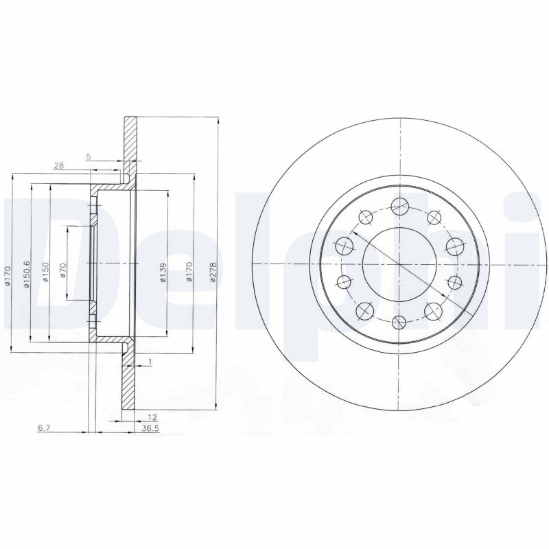 Disc frana DELPHI BG3994