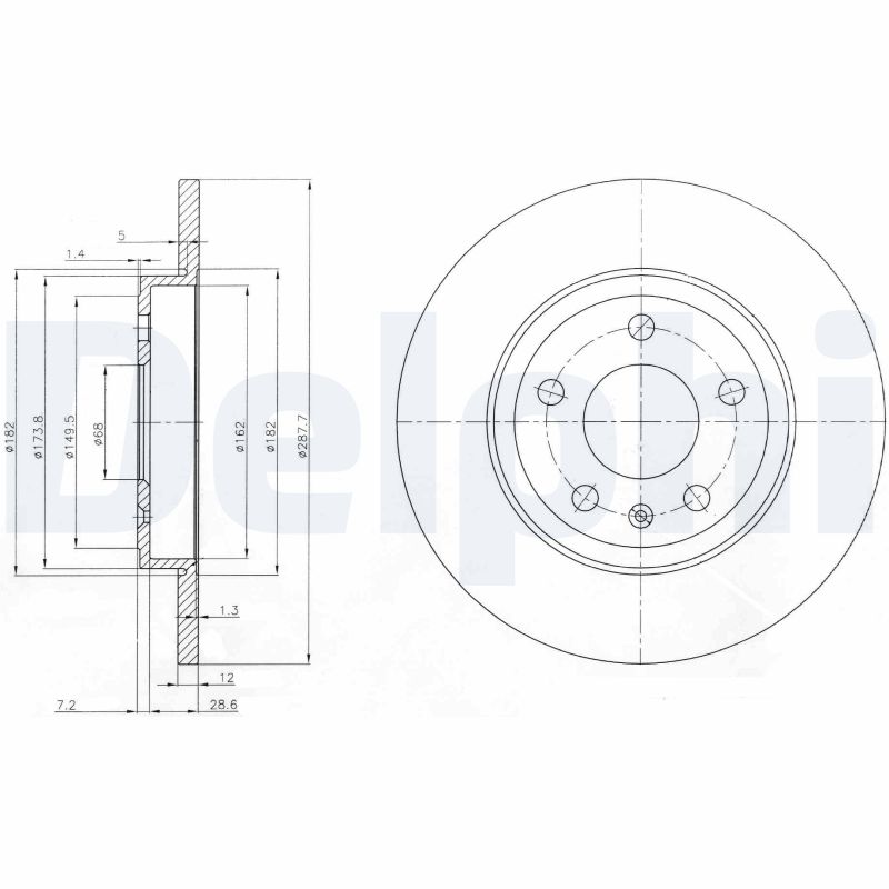 Disc frana DELPHI BG3996