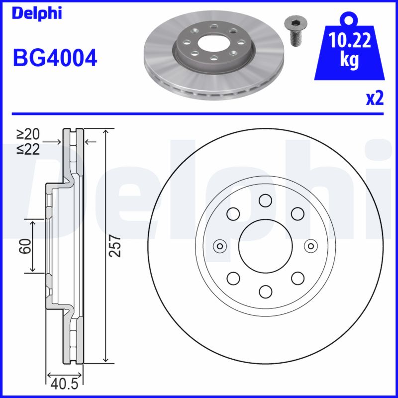Disc frana DELPHI BG4004