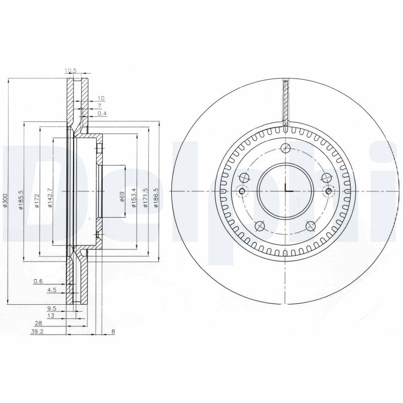 Disc frana DELPHI BG4011