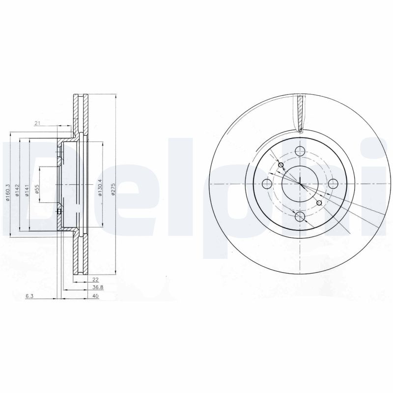 Disc frana DELPHI BG4054