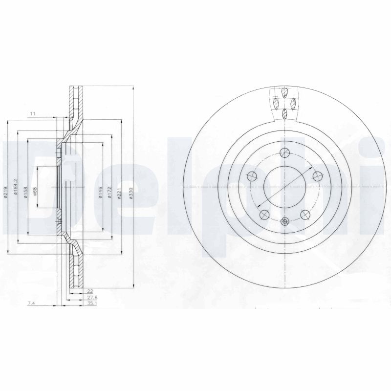 Disc frana DELPHI BG4087