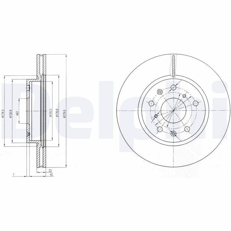 Disc frana DELPHI BG4093C